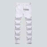 Weiße Stretchjeans für Herren